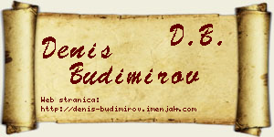 Denis Budimirov vizit kartica
